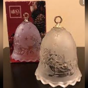 Mikasa silent light frosted glass bell